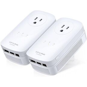 TP-LINK TL-PA8030P KIT AV1200 3-Port Gigabit Passthrough Powerline Starter Kit، مع محول Power Outlet Pass-Through، حتى 1200 ميجابت في الثانية in Kuwait