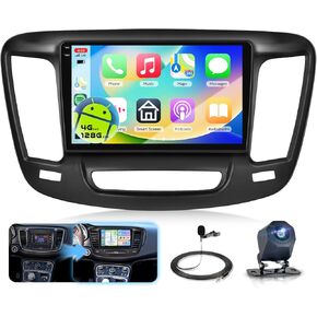 ستيريو سيارة أندرويد 4G+128G لسيارة Chrysler 200 200C 2015 2016 2017 مع DSP/Wireless Carplay/Android Auto، Sellrich 9 بوصة 1280 * 720 شاشة لمس داخلية وراديو بلوتوث 5.0 FM/RDS SWC كاميرا احتياطية in Kuwait