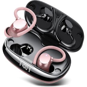 Wireless Earbuds, Bluetooth Headphones 80Hrs Deep Bass Playtime with LED Display, Sport Earphones with ENC Noise Cancelling Mic, IPX7 Waterproof Over-Ear Ear Buds with Earhooks for Workout/Running in Kuwait