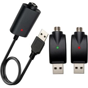 متوافق مع منفذ 510 خيط، وكابل شحن USB ذكي، ومحول حماية الشحن الزائد مع مؤشر LED لمكواة اللحام اللاسلكية المنزلية، مجموعة مكونة من 3 قطع (3، أسود) in Saudi Arabia