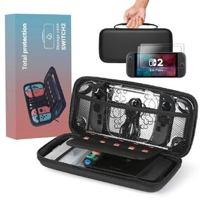 HOMEPAC 22-in-1 Carrying Case for Nintendo Switch 2 (2025), Large Capacity Protective Hard Shell Portable Travel Case Pouch for Switch 2 Console & Accessories, Black in Saudi Arabia