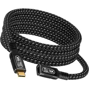 6.6ft/2m USB C Extension Cable- Compatible with Thunderbolt 5/4/3 & USB5/USB4- Male to Female Extender, Supports 16K/8K Display, PD 240W Charging, 80Gbps Data Transfer,for M_acBook,eGPU, SSD, Laptop in Saudi Arabia