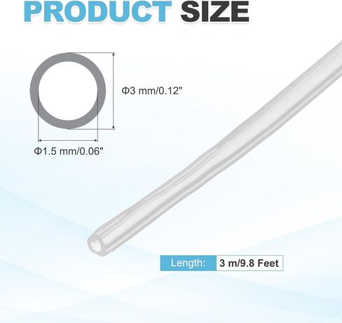 MECCANIXITY 3 m Split Silicone Cable Sleeve Tubing, ID 4mm Clear Split Silicone Tube Cord Organizer Wire Shielding Sheathing Wrap for USB Charge Power Cord Audio Video Cable in Saudi Arabia
