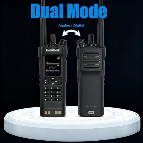 BAOFENG DM32 DM-32UV DM-32 10W Tri-Power DMR Walkie Talkie Digital Mobile Radio Dual-Mode Analog GPS APRS Dual Band Dual Time Slot AM FM Type-C Charging 2 Way Radio for Outdoor Survival Gear (Black) in Saudi Arabia