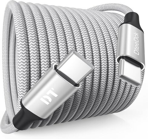 كابل USB C بطول 25 قدمًا بطول إضافي 40 وات للشحن السريع من النوع C، USBC 2.0 إلى USB-C شحن سريع لهاتف iPhone 17/16/15 Android والكمبيوتر اللوحي وكاميرا Dash Cam وكاميرا ويب وجهاز التحكم في الألعاب in Kuwait