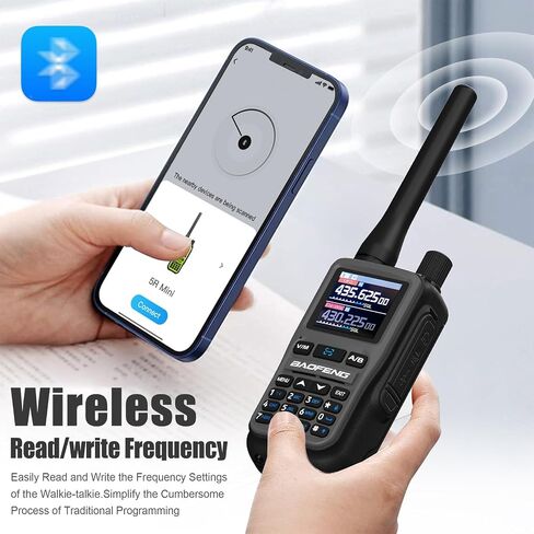BAOFENG UV-5R Mini Two Way Radio BF-5R Mini Walkie Talkie Wireless Power Adjustable Tiny Size Frequency Copy 999 Channels Type-C Portable Ham Walkie Talkie (Green) in Saudi Arabia