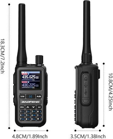 BAOFENG UV-5R Mini Two Way Radio BF-5R Mini Walkie Talkie Wireless Power Adjustable Tiny Size Frequency Copy 999 Channels Type-C Portable Ham Walkie Talkie (Green) in Saudi Arabia