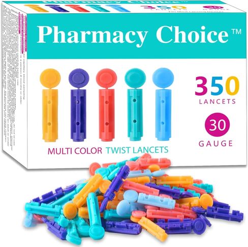Lancets Blood ، Twist Top Lancets لأجهزة Lancing ، 350 Count ， 30 Gauge Diabetes Lancets لاختبار الجلوكوز في الدم ، الأخضر الفاتح in Kuwait