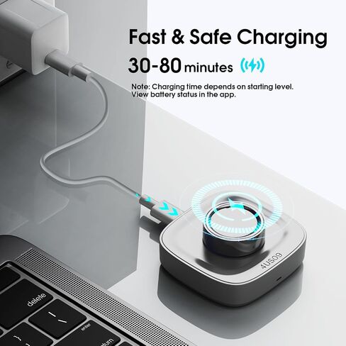 Compatible with Oura Ring Gen 4 Charger - Size 10 - Portable Replacement Fast Charging Dock with USB-C Cable for Smart Ring in Saudi Arabia