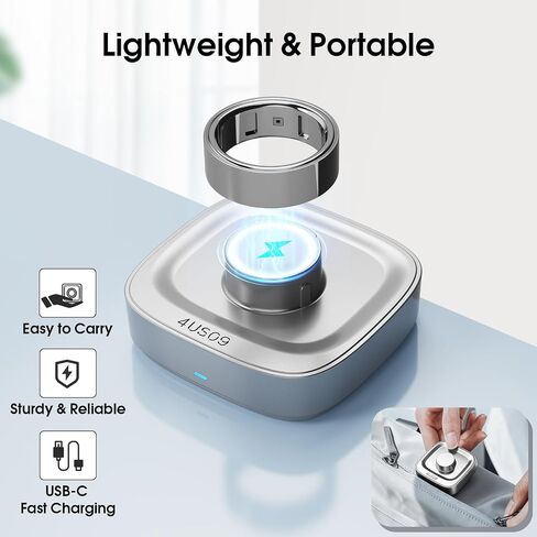 Compatible with Oura Ring Gen 4 Charger - Size 10 - Portable Replacement Fast Charging Dock with USB-C Cable for Smart Ring in Saudi Arabia