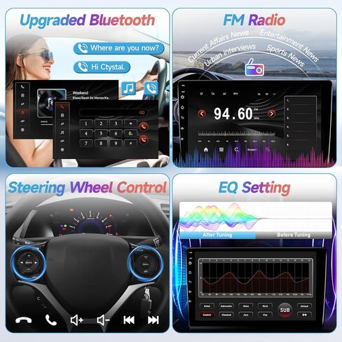 ستيريو راديو السيارة Android 12 لسيارة Toyota Sienna 2004-2010 - لإصدار J.B.L، وحدة رأس شاشة تعمل باللمس IPS مقاس 9 بوصة لراديو Sienna مع Carplay، Android Auto، GPS، BT، WiFi، SWC + Canbus + MIC + كاميرا AHD in Kuwait