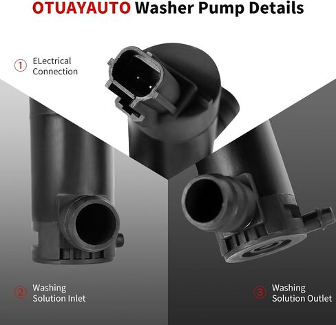 OTUAYAUTO 05179153AC Windshield Washer Pump with Filter Grommet, Replacement For Jeep Grand Cherokee Wrangler Commander/Dodge Grand Caravan Durango Journey/Chrysler Town & Country Aspen in Saudi Arabia