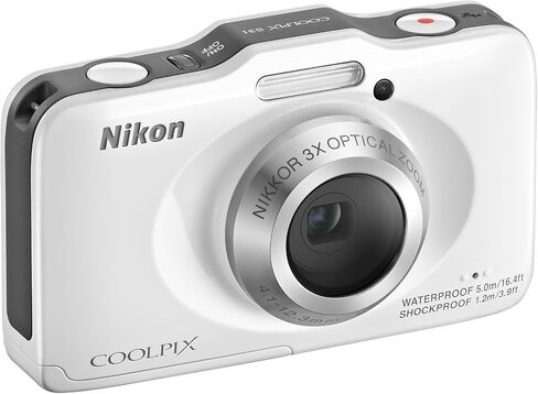 Nikon COOLPIX S31 10.1 MP Waterproof Digital Camera with 720p HD Video (White) (Old Model) (Renewed) in Saudi Arabia