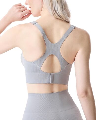 Momcozy Nursing Bras for Breastfeeding, Ribbed Maternity Bra with Racerback, Soft Stretchy Nursing Sports Bra for Yoga in Saudi Arabia