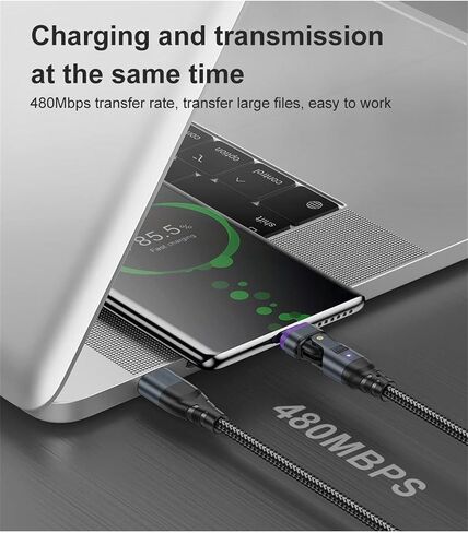 USB C to USB C Magnetic Charging Cable (3 Pack, 1.6ft+3.3ft+6ft) 180 Rotation Magnet Phone Charger 16PIN PD 240W Magnetic USB C Charging Cable Magnet Charger Data Transfer Cord for Type C Device in Saudi Arabia