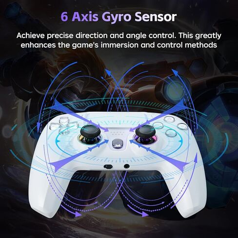 DOYO Wired PS5 Controller for PlayStation 5, PC, PS4, USB Gamepad Joystick for Windows 7/8/10, Laptop, Steam - Hall Effect Trigger, Dual Vibration, Turbo, 6 Axis Gyro Sensor, 3.5mm Audio Jack in Kuwait
