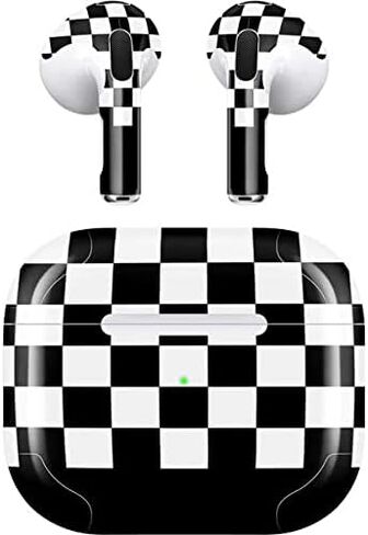 Skinit Decal Audio Skin Compatible with Apple AirPods (3rd Gen, 2021) - Skinit Originally Designed Checkerboard Split Design in Saudi Arabia
