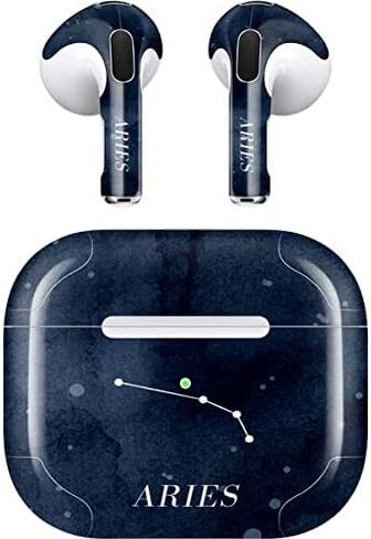 غلاف صوتي من Skinit متوافق مع Apple AirPods (الجيل الثالث، 2021) - تصميم كوكبة الحمل المصمم في الأصل من Skinit in Saudi Arabia