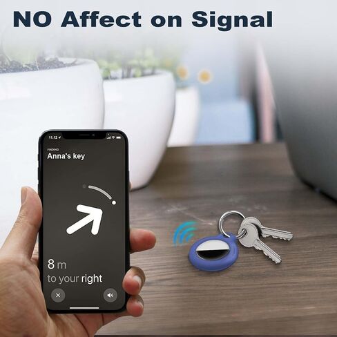 عبوة واحدة مقاومة للماء لهاتف Apple لحامل Airtag، لحافظة Airtag مع سلسلة مفاتيح، مشبك دوار بقشرة صلبة من البولي كربونات، لحافظة Airtag مناسبة للتتبع والحقائب والأمتعة والمفاتيح (أبيض) in Saudi Arabia