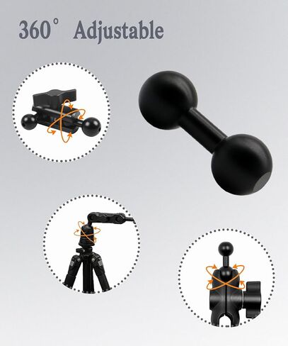 20mm to 20mm Aluminum Ball Mount Extension Connector for Mounting Arms, Metal Extension Dual Ball Adapter in Saudi Arabia