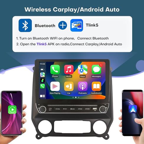 Car Radio for Chevrolet Silverado GMC Sierra 2014-2019 Stereo Replacement with Wireless Carplay Android Auto 10.1 inch Touch Screen Head Unit with GPS Bluetooth 4G WiFi DSP SWC FM/AM/RDS Backup Camera in Saudi Arabia