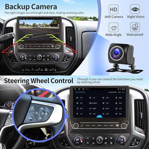 Car Radio for Chevrolet Silverado GMC Sierra 2014-2019 Stereo Replacement with Wireless Carplay Android Auto 10.1 inch Touch Screen Head Unit with GPS Bluetooth 4G WiFi DSP SWC FM/AM/RDS Backup Camera in Saudi Arabia