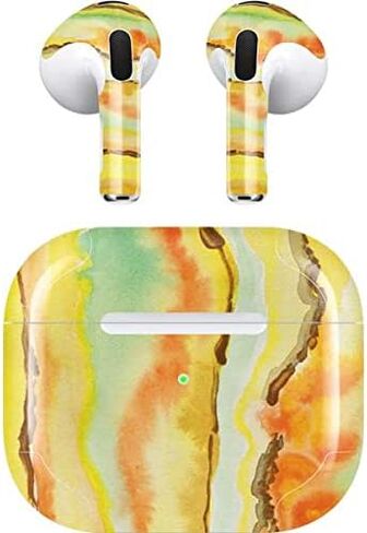 غلاف صوتي من Skinit متوافق مع Apple AirPods (الجيل الثالث، 2021) - تصميم Skinit الأصلي بتصميم Tuscan Sun Watercolor Geode in Saudi Arabia
