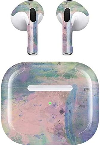 Skinit Decal Audio Skin Compatible with Apple AirPods (3rd Gen, 2021) - Skinit Originally Designed Rose Quartz & Serenity Abstract Design in Saudi Arabia