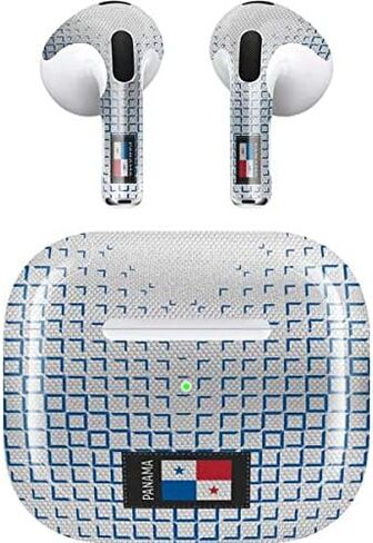 غلاف صوتي من Skinit متوافق مع Apple AirPods (الجيل الثالث، 2021) - تصميم علم كرة القدم بنما المصمم في الأصل من Skinit in Saudi Arabia