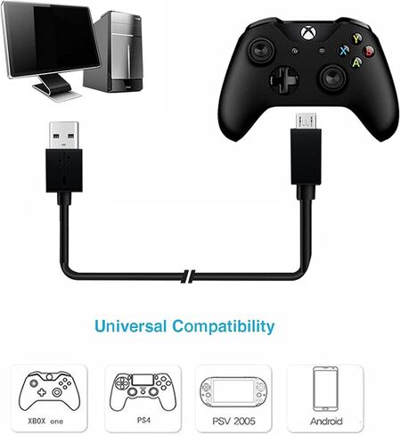 سلك شاحن وحدة التحكم PS5 بطول 10 أقدام لجهاز PlayStation 5 DualSense، وXbox Series S X Core، وElite Series 2، وملحقات سلك طاقة وحدة التحكم، وكابل شحن من النوع C، واستبدال وحدة التحكم في الألعاب in Saudi Arabia