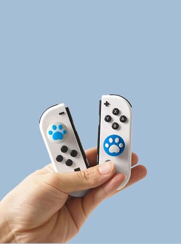 غطاء عصا التحكم من السيليكون لـ NS 24 قطعة، أغطية قبضة الإبهام لجهاز تحكم Nintendo Switch/Lite/OLED، يمكن إعادة استخدامها ودمجها بحرية (02) in Kuwait