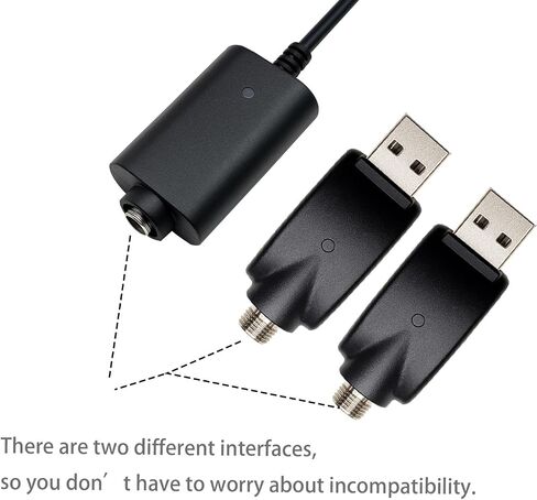 Compatible with 510 Thread Port, USB Smart Charging Cable, Overcharge Protection Adapter with LED Indicator for Household Wireless Soldering Iron, 3-Piece Set (3, Black) in Saudi Arabia