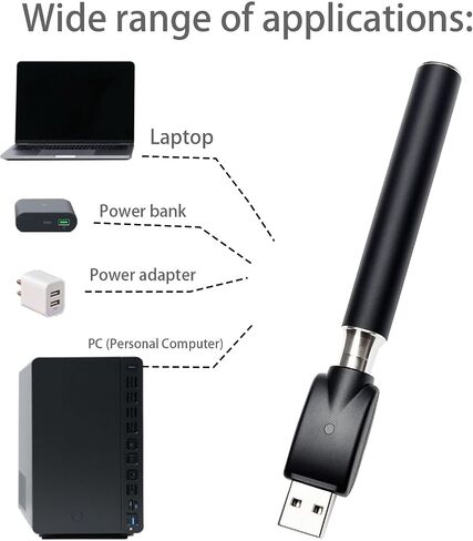 Compatible with 510 Thread Port, USB Smart Charging Cable, Overcharge Protection Adapter with LED Indicator for Household Wireless Soldering Iron, 3-Piece Set (3, Black) in Saudi Arabia