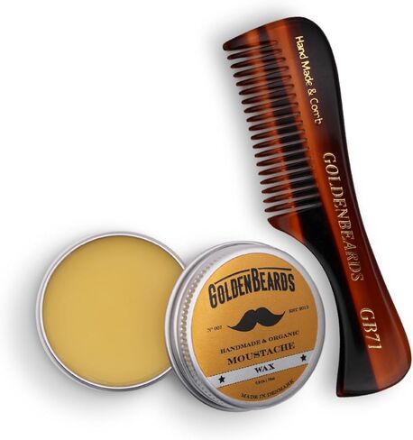 Moustache Wax & Small Comb Get the BEST Moustache Wax KIT with a 2.8 inch Comb at BEST Price! Get this combo ordering these two products! in Saudi Arabia