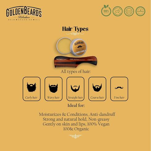 Moustache Wax & Small Comb Get the BEST Moustache Wax KIT with a 2.8 inch Comb at BEST Price! Get this combo ordering these two products! in Saudi Arabia