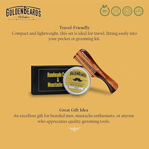 Moustache Wax & Small Comb Get the BEST Moustache Wax KIT with a 2.8 inch Comb at BEST Price! Get this combo ordering these two products! in Saudi Arabia