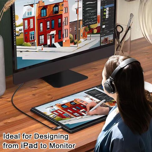 محول كابل HDMI بطول 6.6 قدم لجهاز iPhone 15 إلى HDTV، وكابل فيديو 4K USB C إلى HDMI، Thunderbolt 3 & 4 متوافق مع سلسلة iPhone 15/16، وMacBook Pro/Air، وiPad Pro، وSurface Book 2، وGalaxy S23 والمزيد in Kuwait