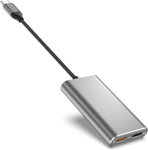 محول نظارات USB C إلى AR للمحول 2، ونظارات الطاقة إلى AR أثناء الشحن لسطح البخار، أو ROG Ally، أو Switch، أو iPhone 17 أو هاتف Android، متوافق مع الشحن السريع 100 واط و1080P 120 هرتز/4K 60 هرتز in Kuwait