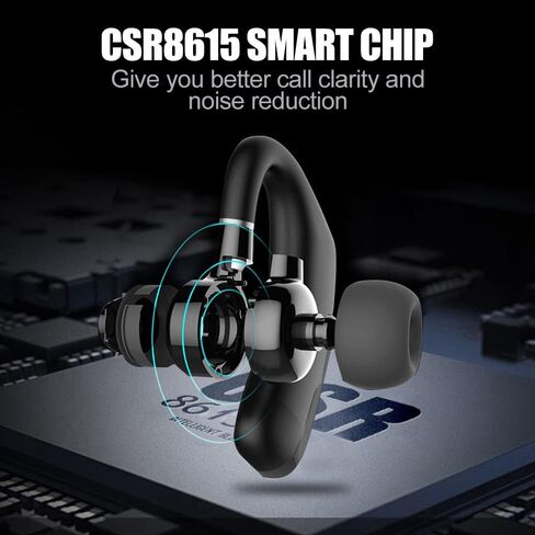Wireless Earbuds,25 Hours Talktime Wireless Mono Bluetooth Headset with HD Microphone CVC8.0 Bluetooth Headphone Noise Reduction 270 ° Rotatable for Working/Driving in Saudi Arabia