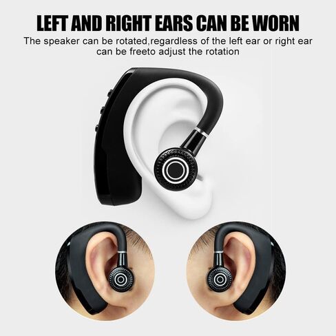 Wireless Earbuds,25 Hours Talktime Wireless Mono Bluetooth Headset with HD Microphone CVC8.0 Bluetooth Headphone Noise Reduction 270 ° Rotatable for Working/Driving in Saudi Arabia