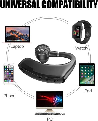 Wireless Earbuds,25 Hours Talktime Wireless Mono Bluetooth Headset with HD Microphone CVC8.0 Bluetooth Headphone Noise Reduction 270 ° Rotatable for Working/Driving in Saudi Arabia