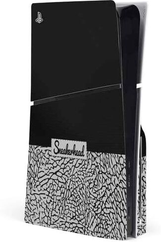 Skinit Decal Gaming Skin Compatible with PS5 Slim Disk Console - Elephant Print White Design in Saudi Arabia