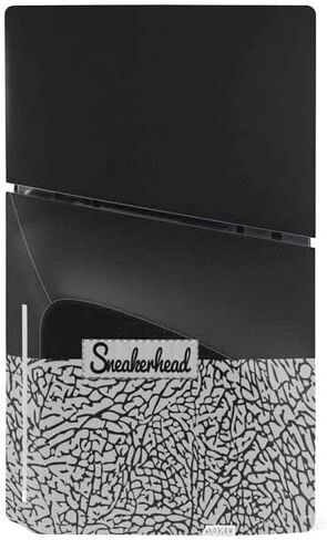 Skinit Decal Gaming Skin Compatible with PS5 Slim Disk Console - Elephant Print White Design in Saudi Arabia