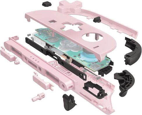 eXtremeRate DIY Replacement Shell (D-Pad Ver) Buttons for Joycon 2, Custom Full Set Housing + Decorative Strips + Middle Bracket + Buttons for Nintendo Switch 2 Controller - Deluxe Version - Black in Saudi Arabia