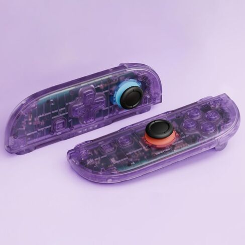 eXtremeRate DIY Replacement Shell (D-Pad Ver) Buttons for Joycon 2, Custom Full Set Housing + Decorative Strips + Middle Bracket + Buttons for Nintendo Switch 2 - Deluxe Version - Clear Atomic Purple in Saudi Arabia