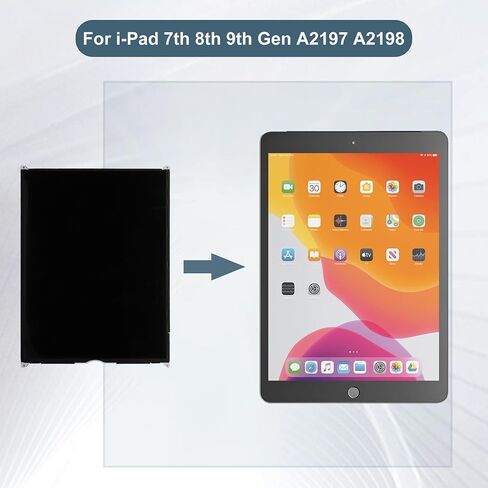 شاشة LCD متوافقة مع iPad 7th 8th 9th Gen A2197 A2198 A2200 A2270 A2428 10.2 بوصة شاشة LCD تعمل باللمس مع أدوات (LCD فقط، لا تشمل محول رقمي يعمل باللمس) in Saudi Arabia