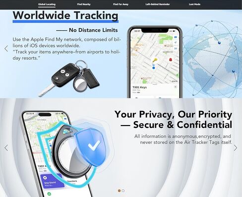 2025 NewGPS [Apple MFi Certified] Air Tracker Smart Bluetooth Tracker, Item Finder Works with, Trakcer Tag Locator for Keys, Luggage, Satchel, Backpack etc.Both iOS and Android Compatible. in Saudi Arabia