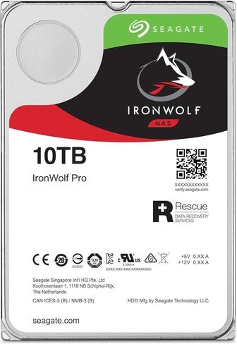 Seagate IronWolf Pro ST10000NE0008 10 TB Hard Drive - 512e Format - SATA (SATA/600) - Internal - 7200rpm - 256 MB Buffer - Hot Pluggable (Renewed) in Saudi Arabia