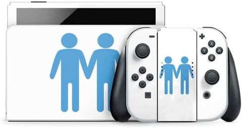 Skinit Decal Gaming Skin Compatible with Nintendo Switch OLED (2021) - Blue Pride Design in Saudi Arabia