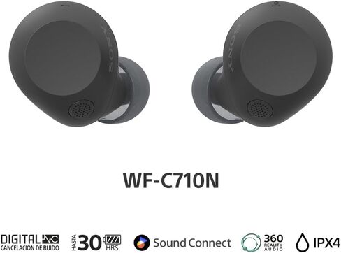 سماعات أذن سوني WF-C710N/B لاسلكية بالكامل لإلغاء الضوضاء (متجددة) in Kuwait